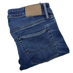 American Eagle Original Straight Jeans Men's 29x30 (Fits 30x28) Airflex Stretch